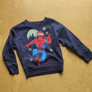 Marvel Navy and Red Spider-Man Christmas Crewneck